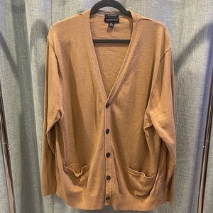 Lands End - Cotton Cardigan - Tan - XXL